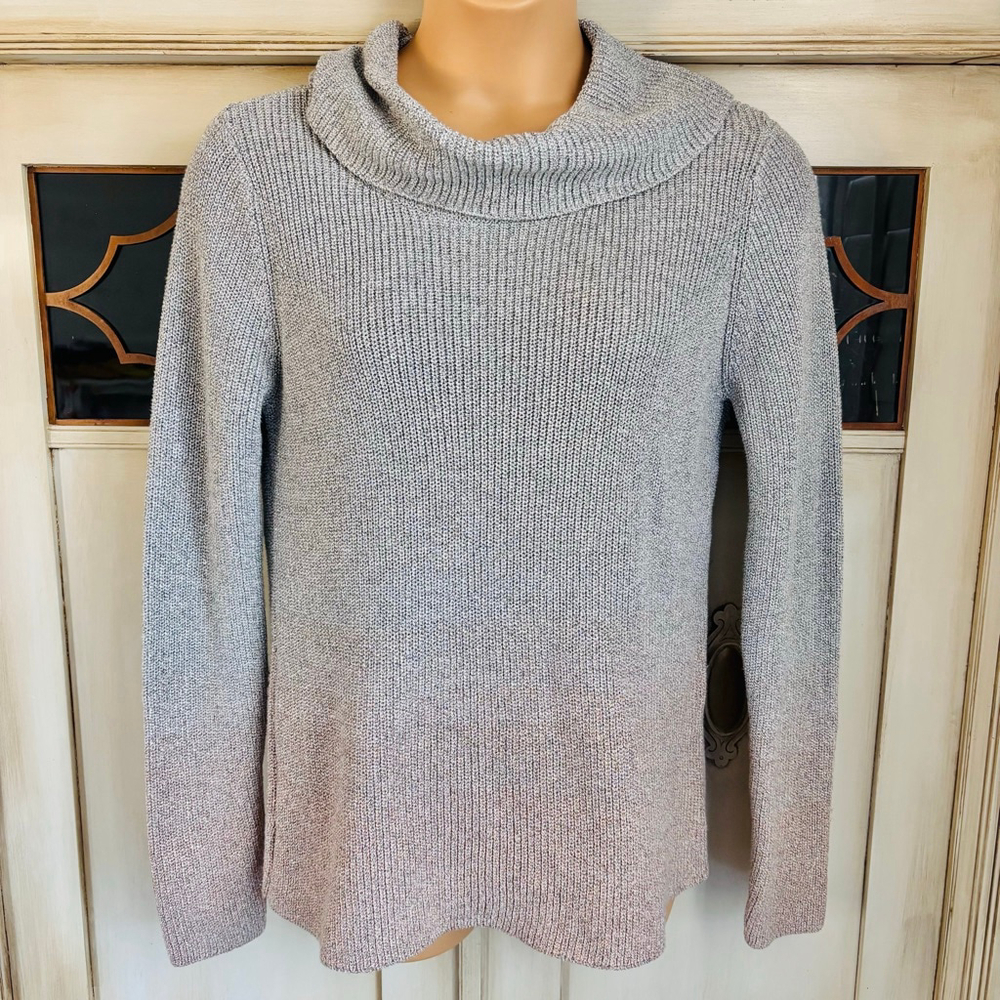 EUC WHBM Metallic Ombré Cowl Neck Sweater | Sz XL